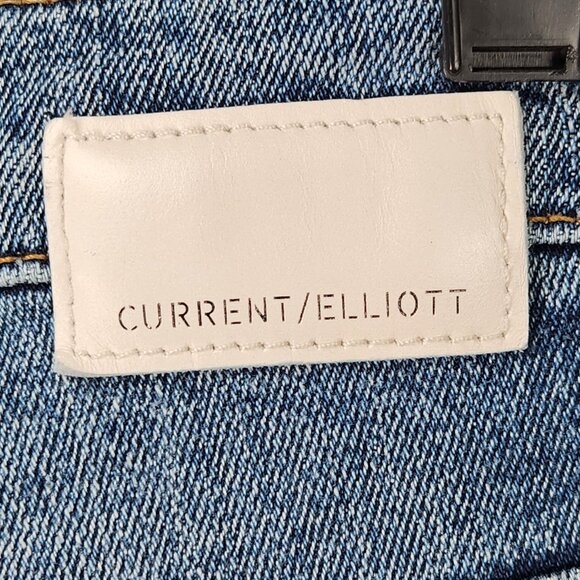 CURRENT/ELLIOTT High Waist Straight Cut Boyfriend Jeans in Dunes - 29 - Picture 6 of 13